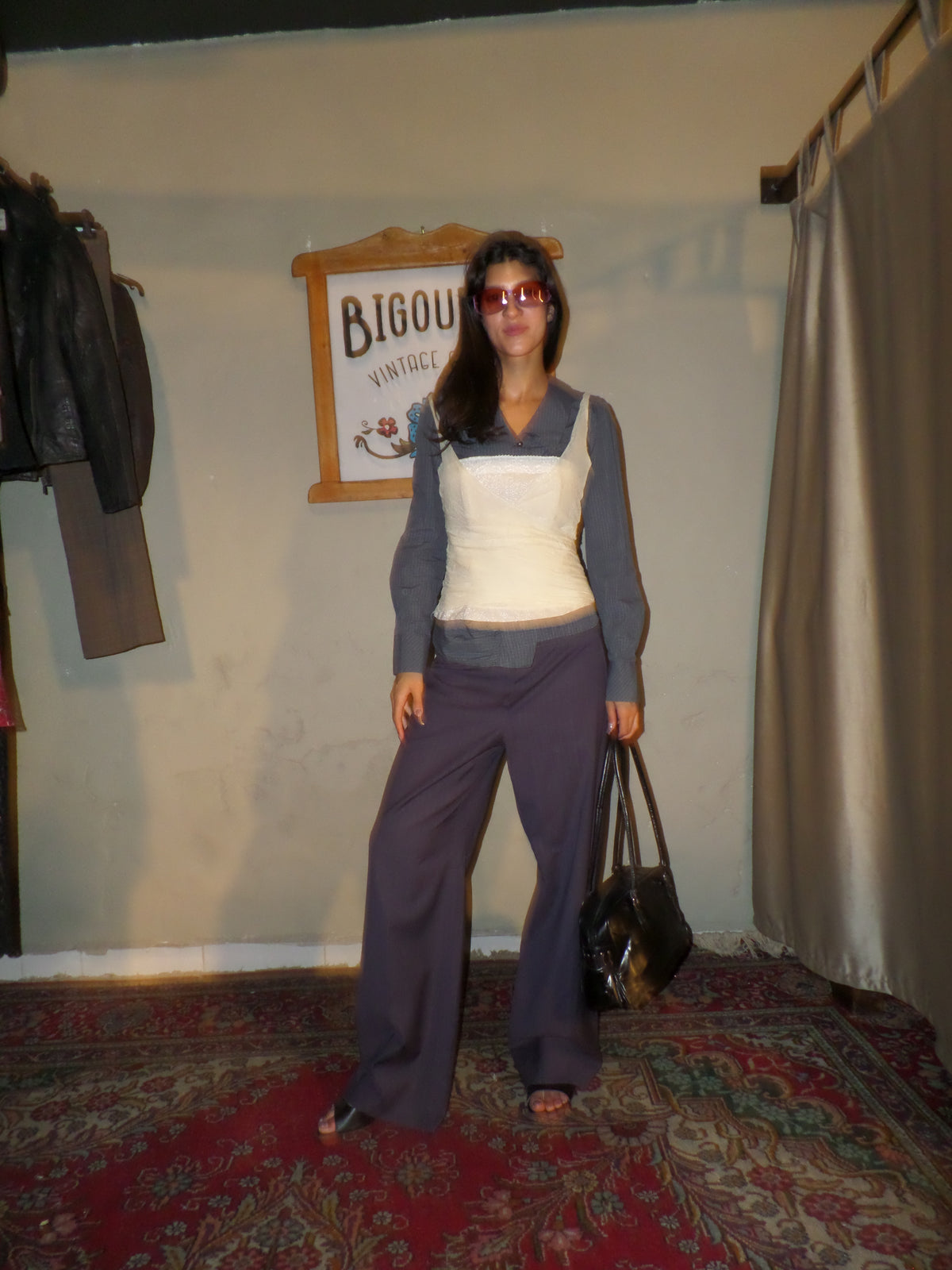 Mauve Pinstripe Formal Pants