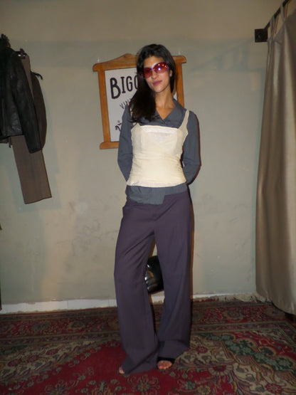 Mauve Pinstripe Formal Pants