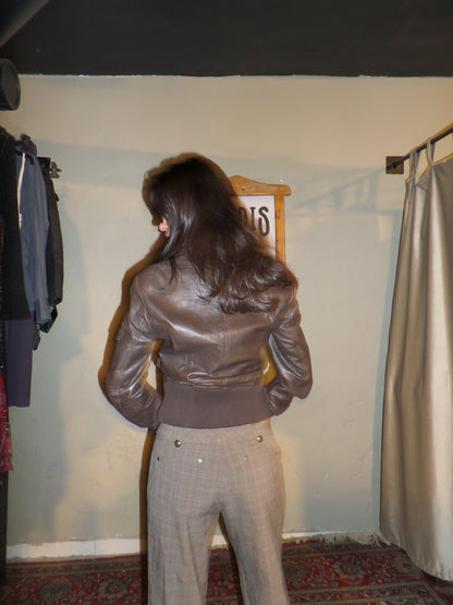 Leather Zip-up Jacket