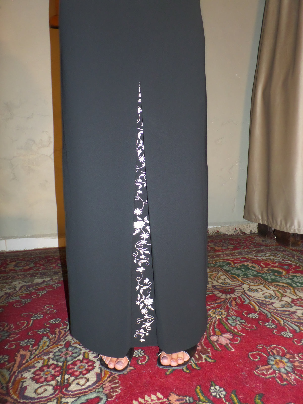 Long Pencil Skirt With Slit