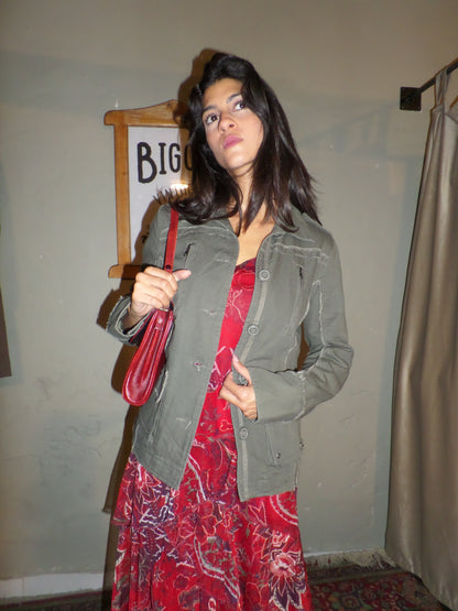 Military Style Detailed Jacket