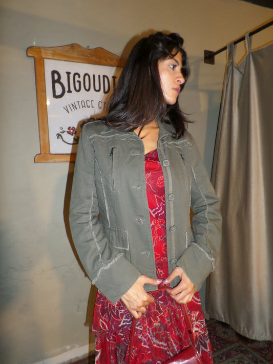 Military Style Detailed Jacket