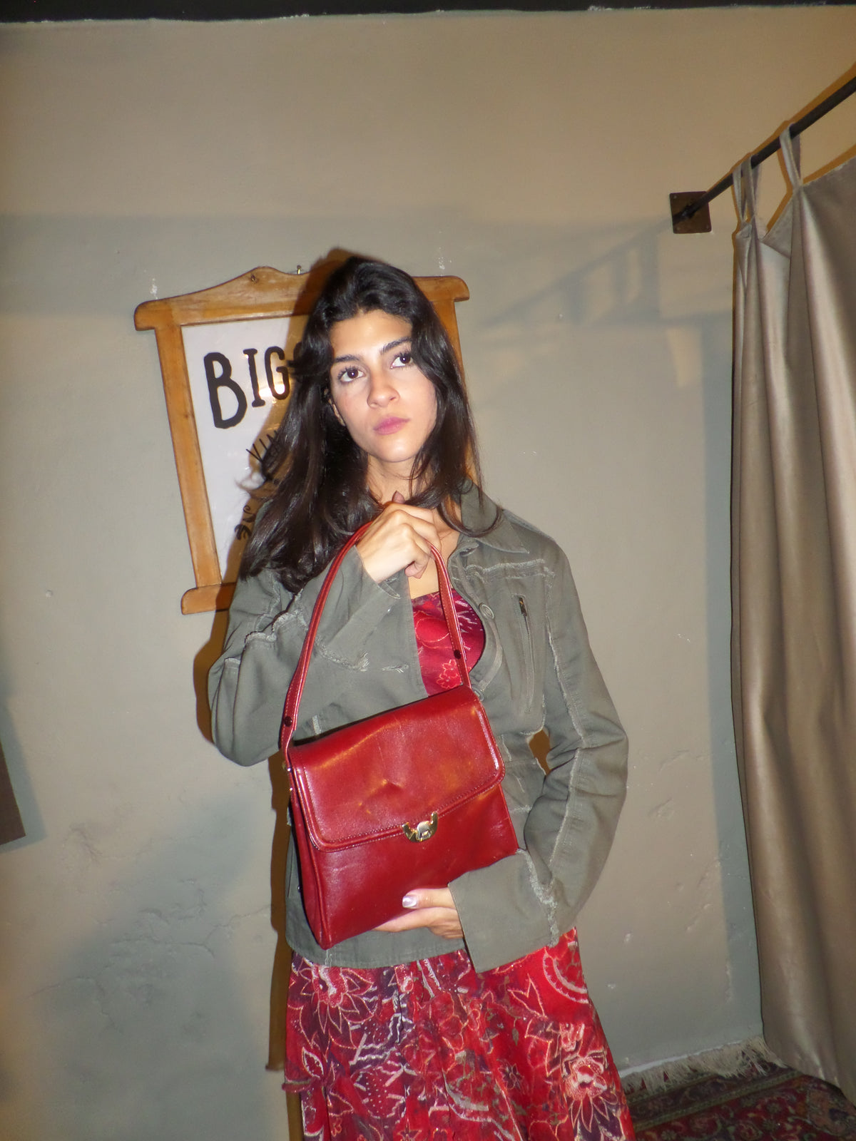Leather Burgundy Satchel