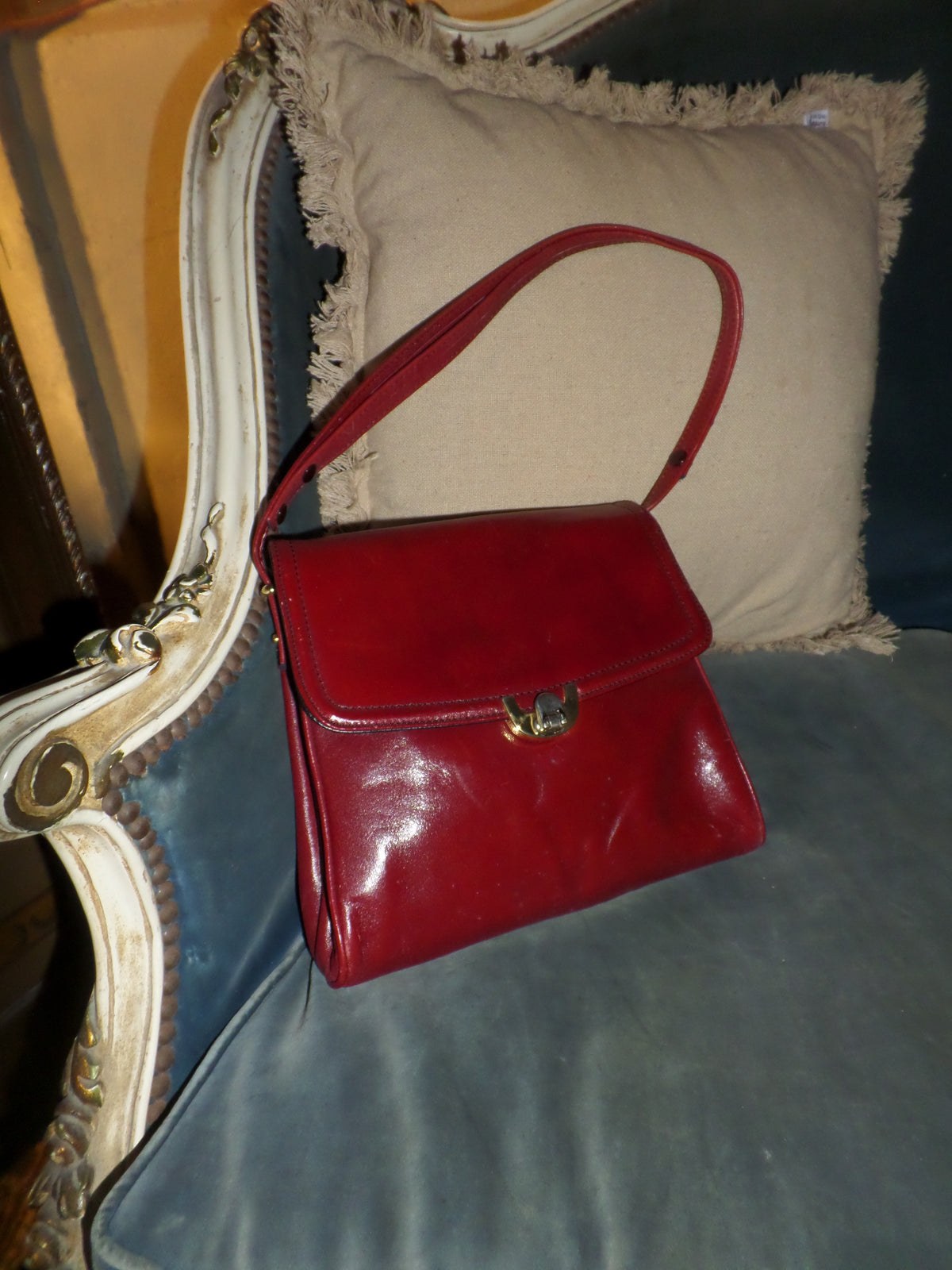 Leather Burgundy Satchel
