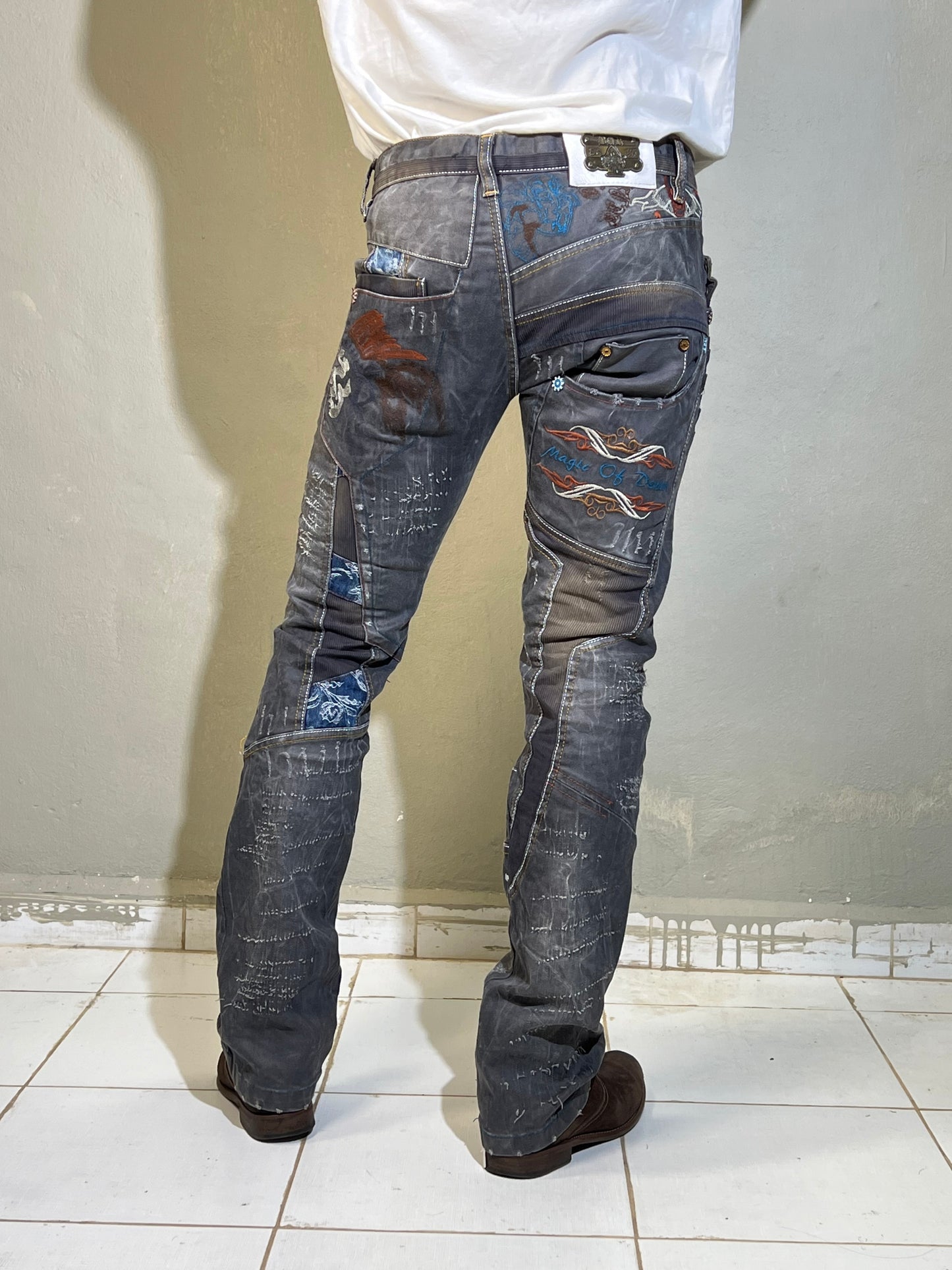 Ed Hardy Multi-Patch Utility Jeans