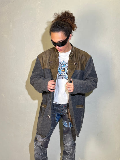 LAGO Wool & Genuine Leather Jacket