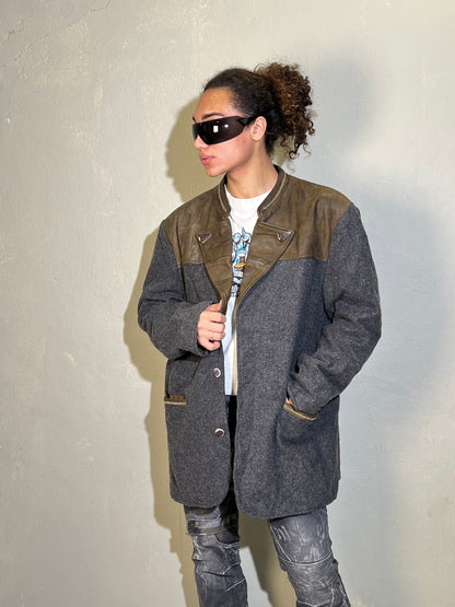 LAGO Wool & Genuine Leather Jacket