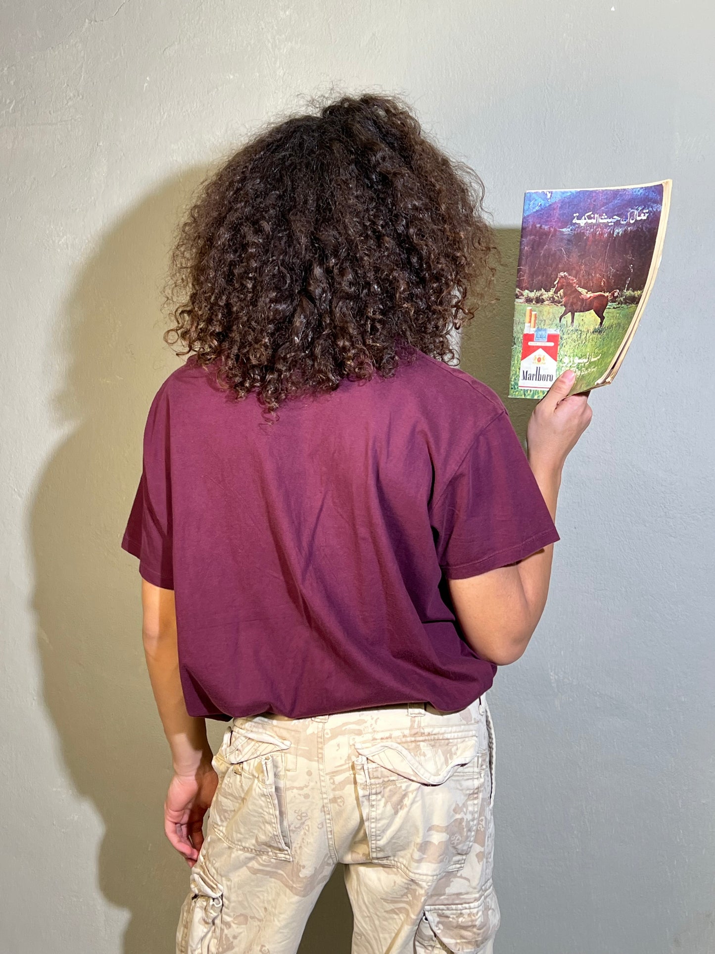 Burgundy Skull Graphic Tee