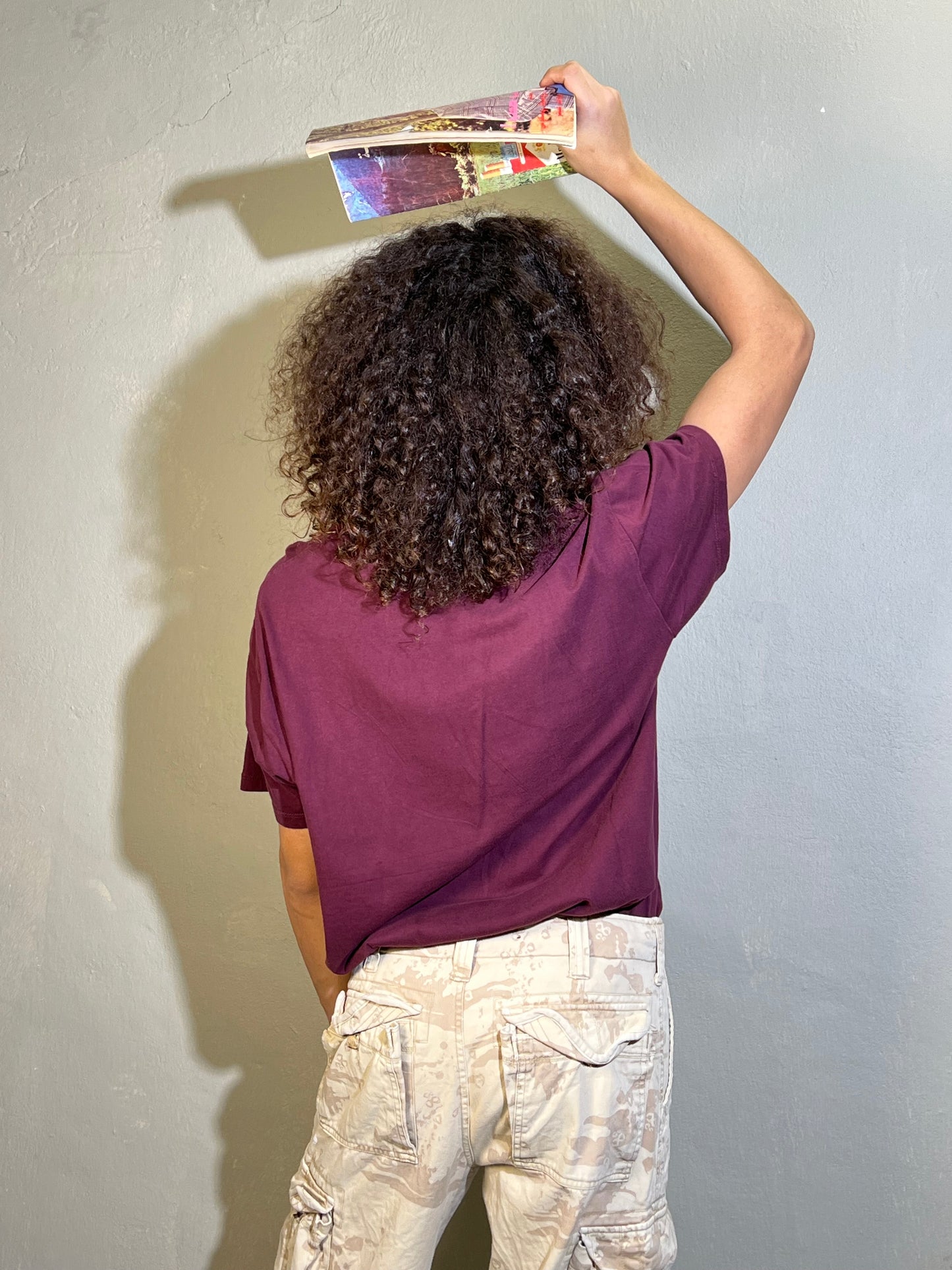 Burgundy Skull Graphic Tee