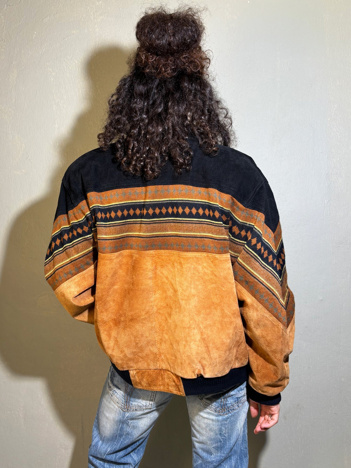 Berto Lucci Shearling-Lined Suede Jacket