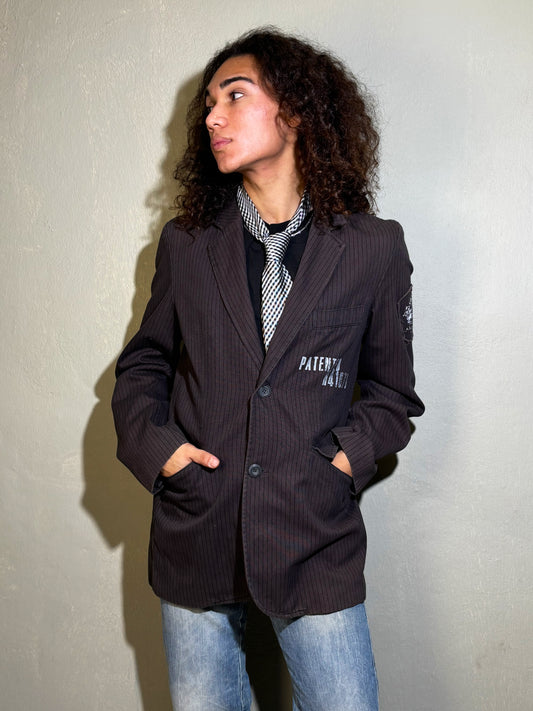 Tom Tailor Pinstripe Graphic Blazer