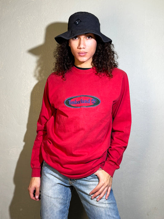Timberland Red Logo Long-Sleeve Top