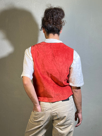 Suede Landscape Patchwork Gilet