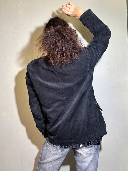 Black Corduroy Utility Jacket