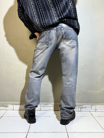 Buffalo David Bitton Light-Wash Straight Leg Jeans