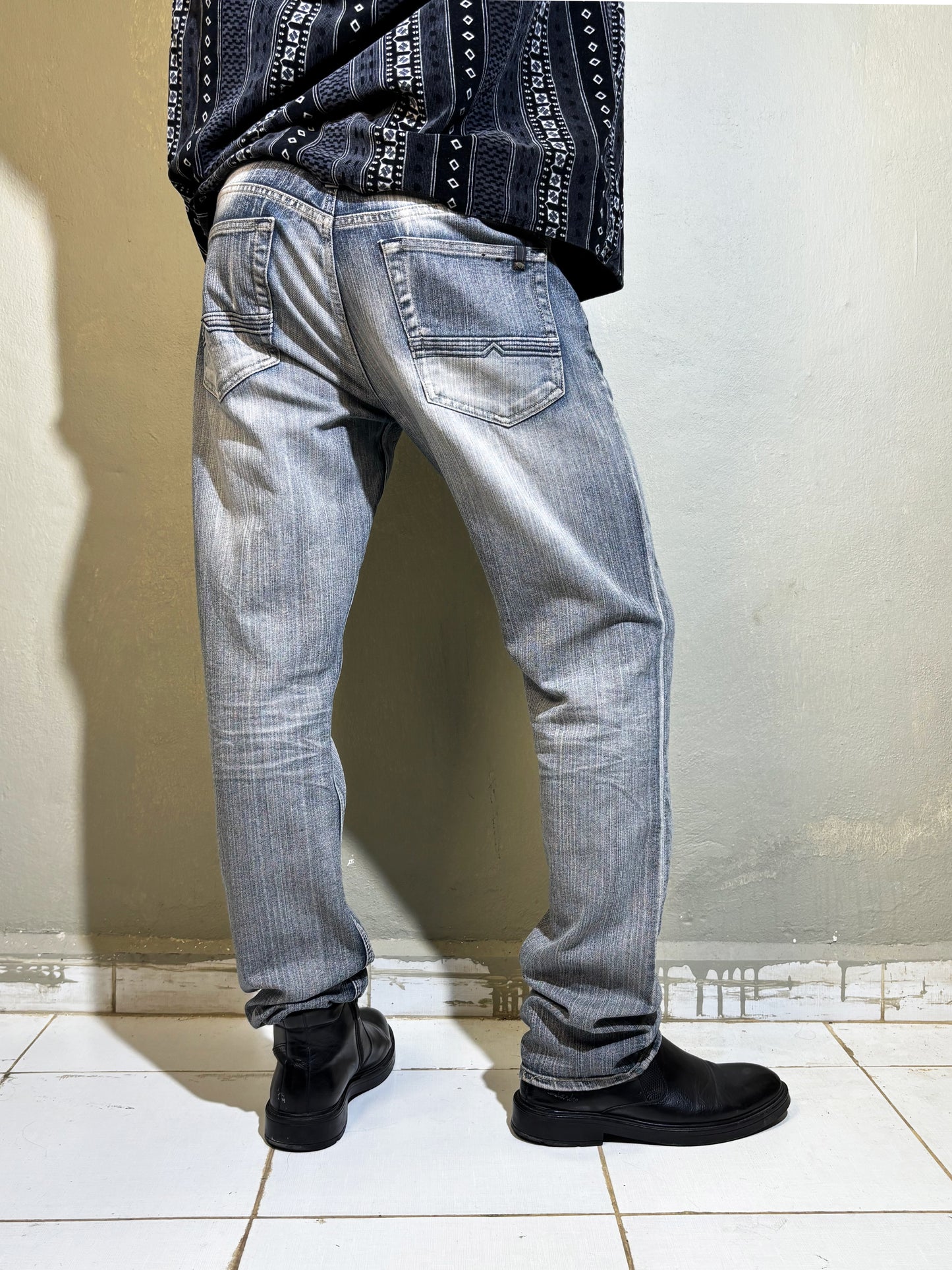 Buffalo David Bitton Light-Wash Straight Leg Jeans