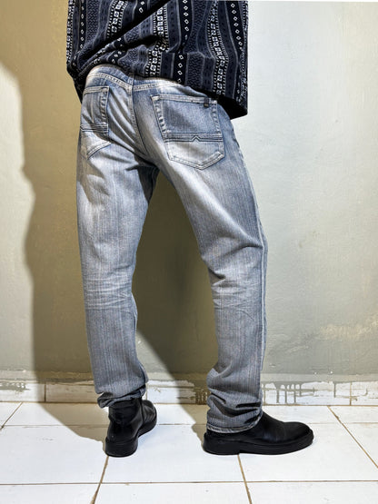 Buffalo David Bitton Light-Wash Straight Leg Jeans