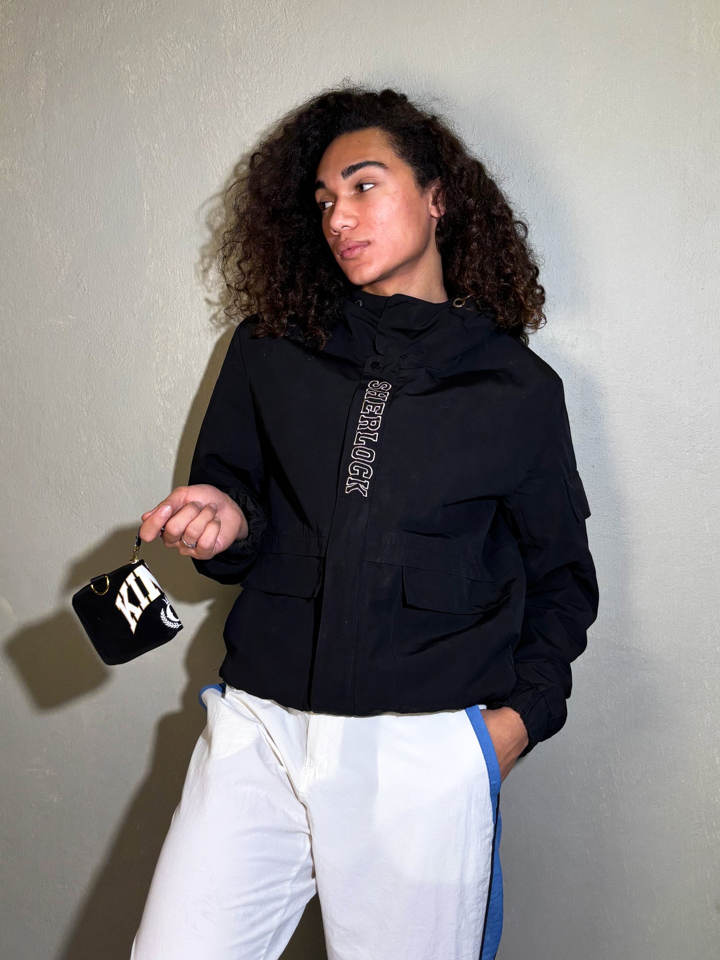 Sherlock Black Utility Windbreaker