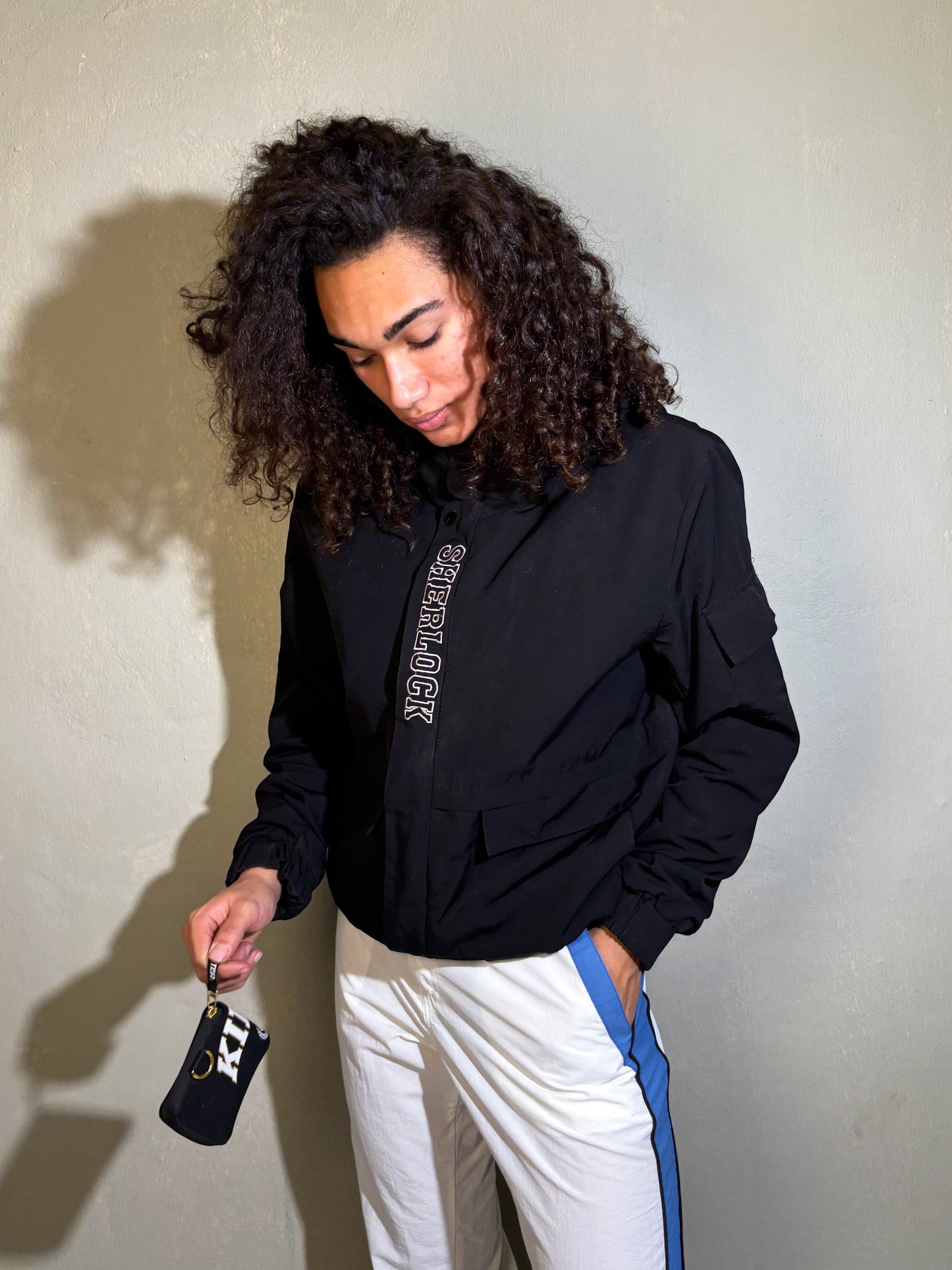 Sherlock Black Utility Windbreaker