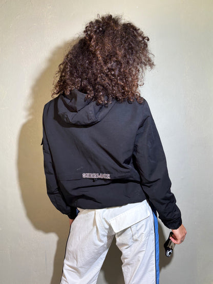 Sherlock Black Utility Windbreaker