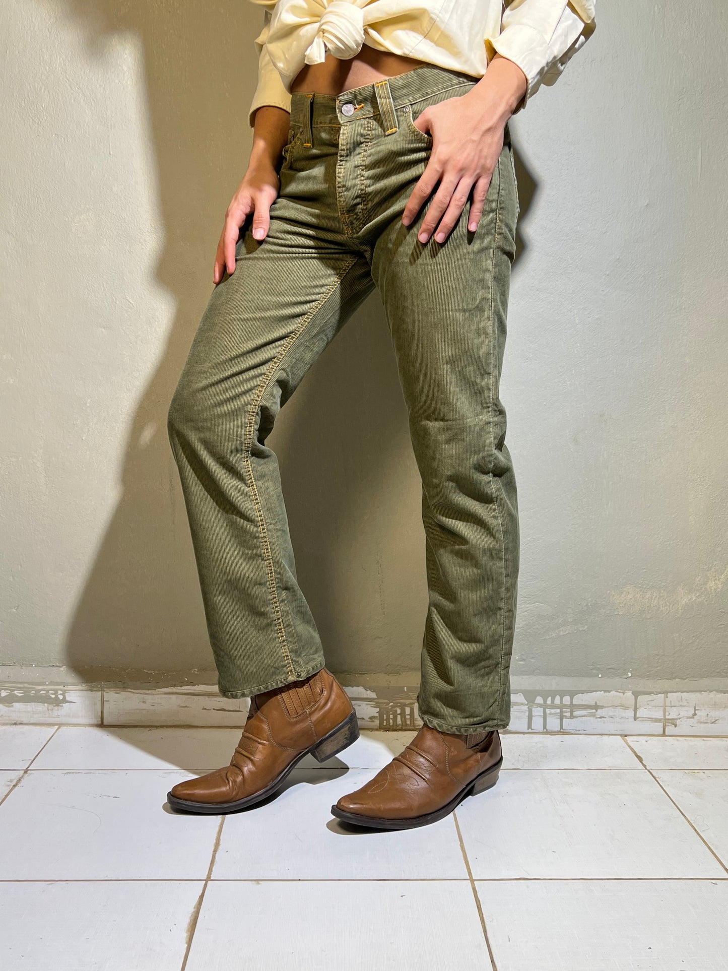 Straight-Leg Corduroy Trousers