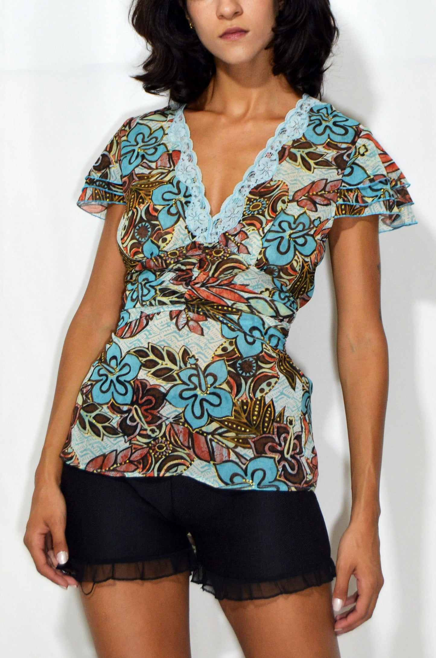 Vintage "Jus D'Orange" Y2K Printed Top