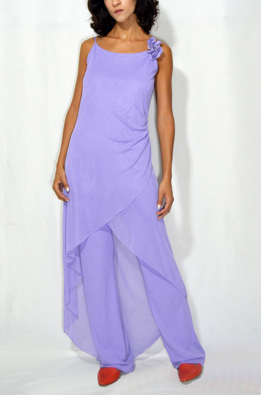 Vintage Purple Sparkly Jumpsuit